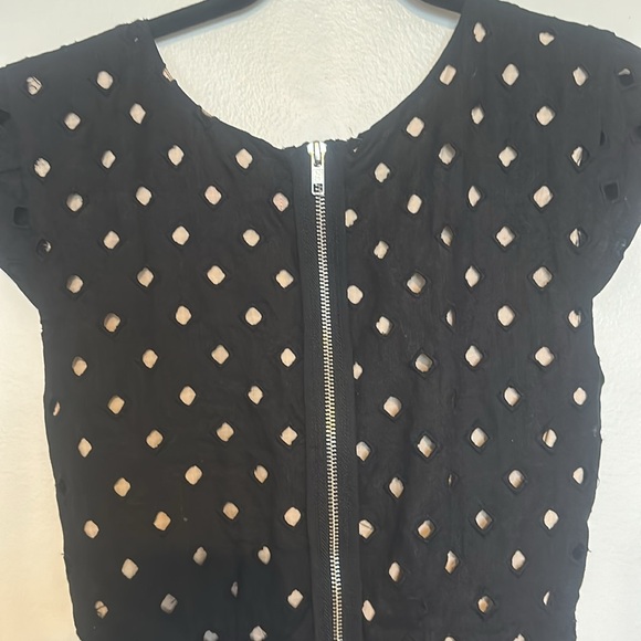 Tigerlily Australia Black Nude Tan Eyelet Dress Full Circle Tail Size US 2 - Picture 3 of 6